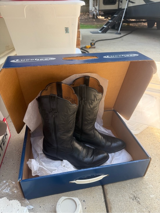 Ariat Shoes - Lucchese 2000 Black Leather Women’s Western Cowboy Boots